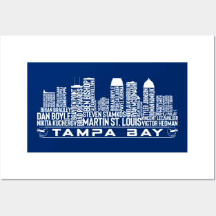 Tampa Bay Hockey Team All Time Legends, Tampa Bay Skyline Posters and Art